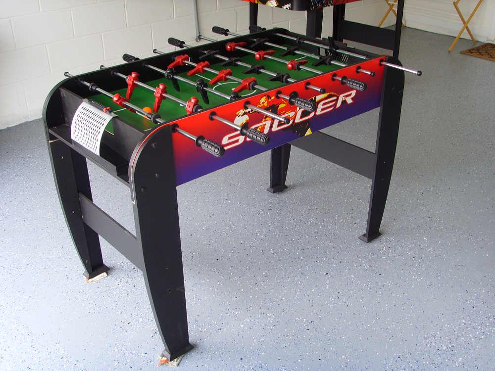 Foosball table in games room